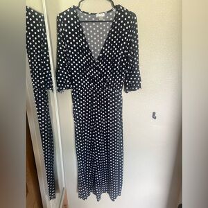 Venus navy blue polkadot jumpsuit